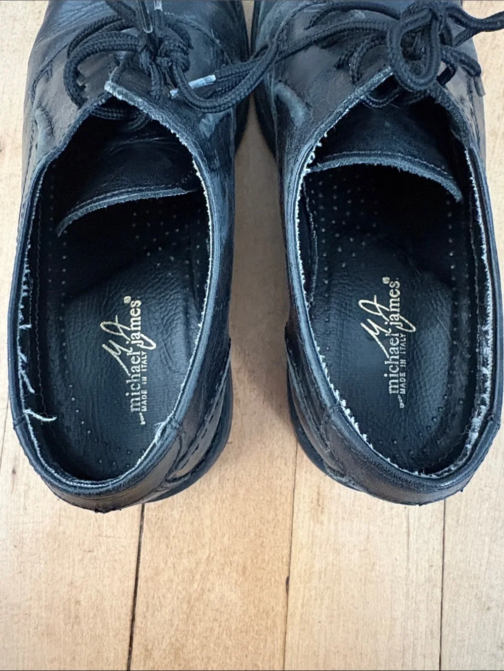 Boy’s Black Leather Lace-Up Dress Shoes